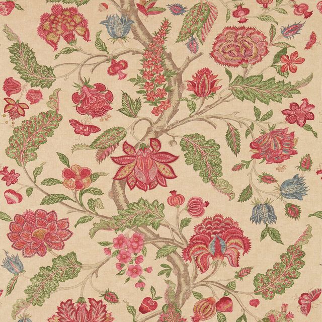 Zoffany Cotswolds Manor Kalamkari Red/Green