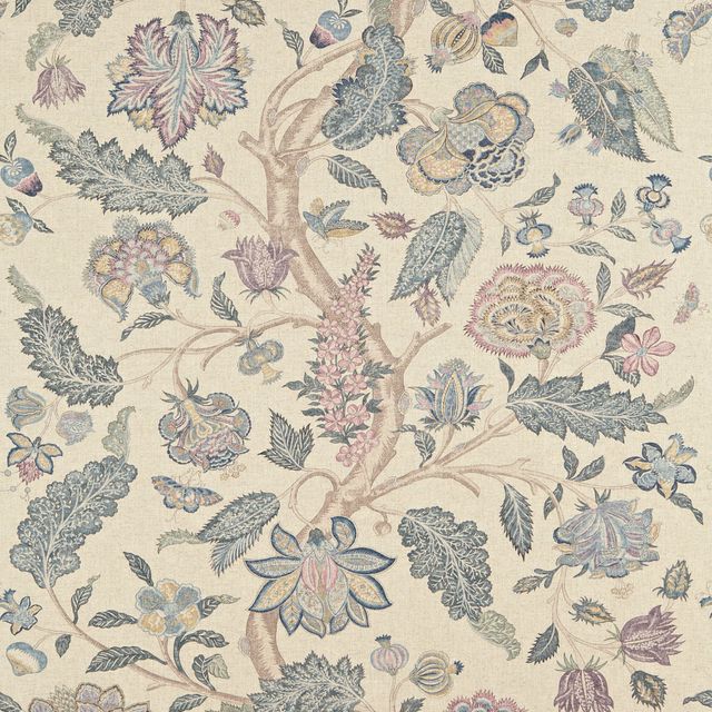 Zoffany Cotswolds Manor Kalamkari Blue/Lilac Upholstery Fabric