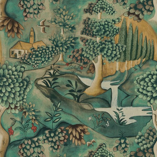 Zoffany Cotswolds Manor Verdure Tapestry Green Upholstery Fabric