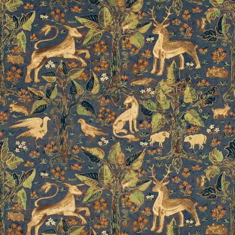 Zoffany Cotswolds Manor Arden Velvet Blue Bed Runner