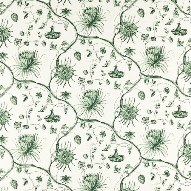 Zoffany Cotswolds Manor Phaedra Toile Huntsmans Green Upholstery Fabric