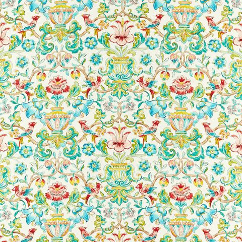 Pompadour Print Multi Upholstery Fabric