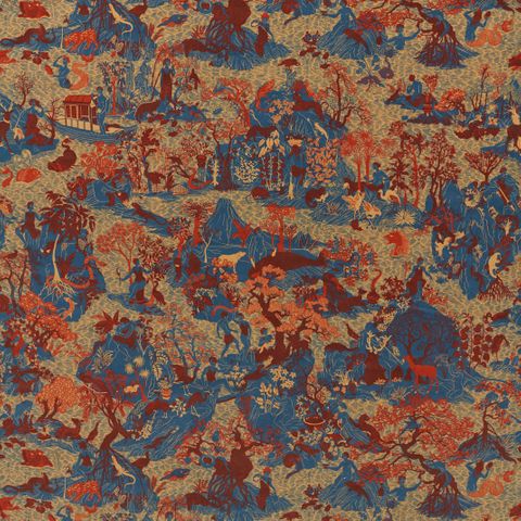 Avalonis Velvet Como Blue/Koi Sample