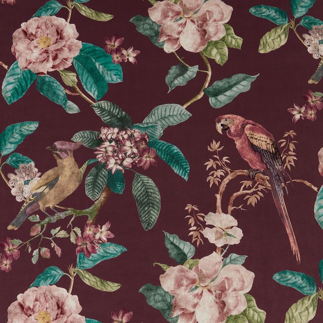 iLiv Enchanted Garden Enchanted Garden Damson Upholstery Fabric