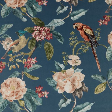 Enchanted Garden Lagoon Upholstery Fabric