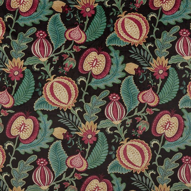 iLiv Winter Garden Cantaloupe Ebony Upholstery Fabric