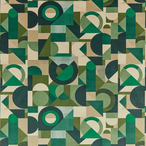 Geometrica Velvet Jadeite Upholstery Fabric