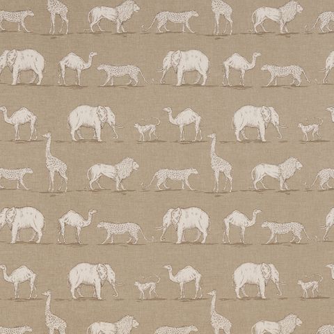 Prairie Animals Almond Upholstery Fabric