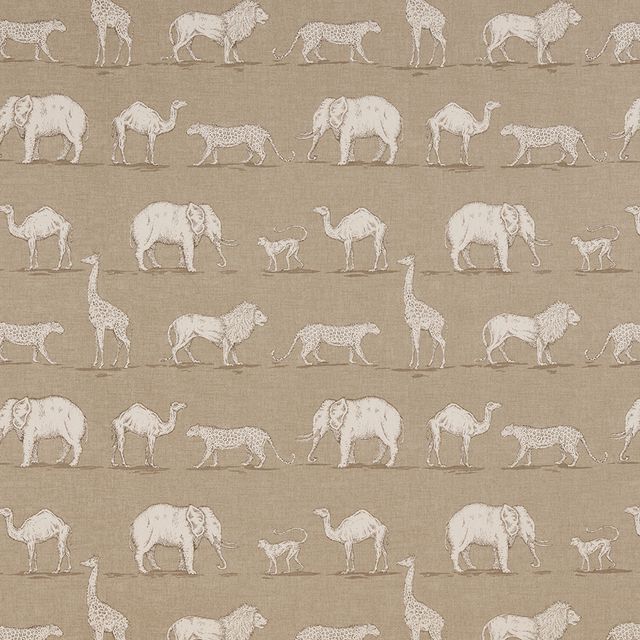 Prairie Animals Almond Upholstery Fabric