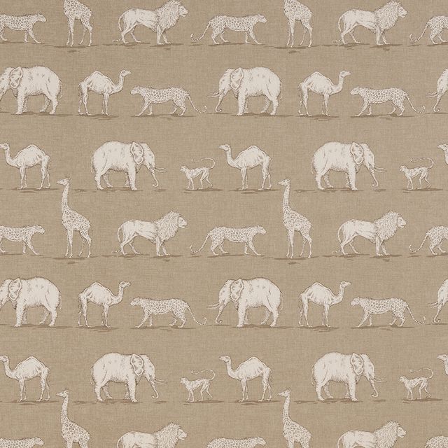 iLiv Kasbah Prairie Animals Almond Upholstery Fabric