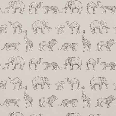 Prairie Animals Anthracite Upholstery Fabric