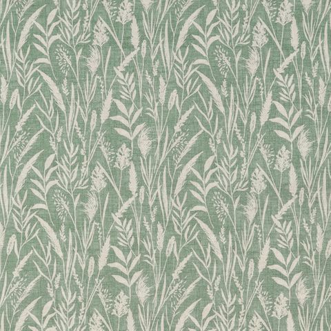 Wild grasses Jade Upholstery Fabric