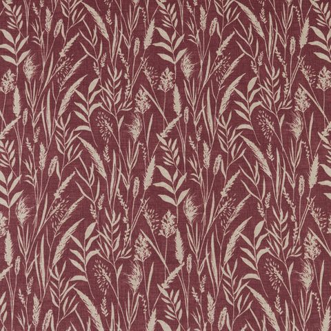 Wild Grasses Rosewood Upholstery Fabric