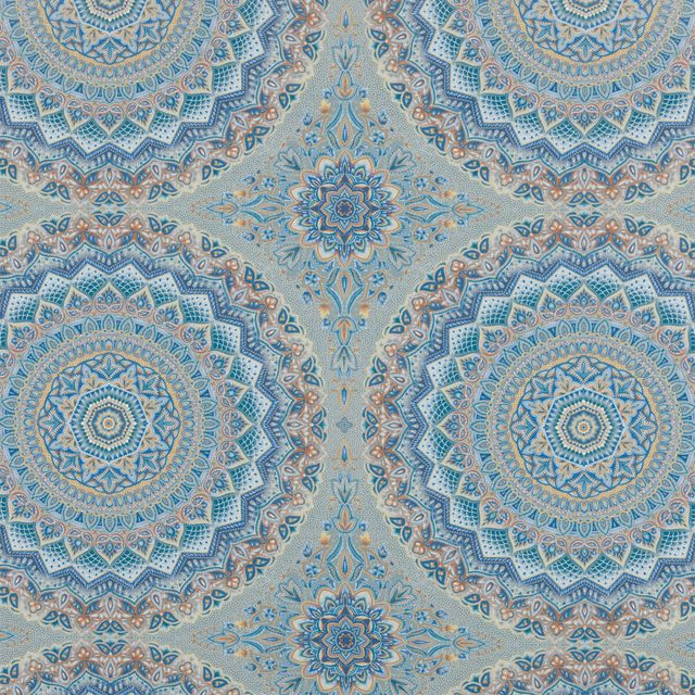 Quetta Marine Blue Upholstery Fabric