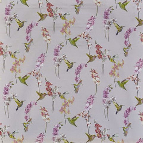 Humming Bird Rose Quartz Voile Fabric