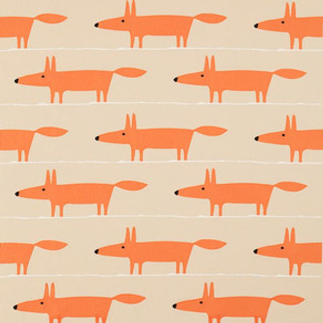 Mr Fox Tangerine / Linen