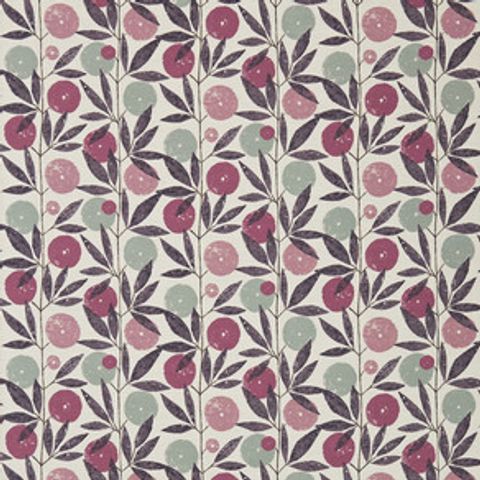 Blomma Heather / Damson / Stone Voile Fabric