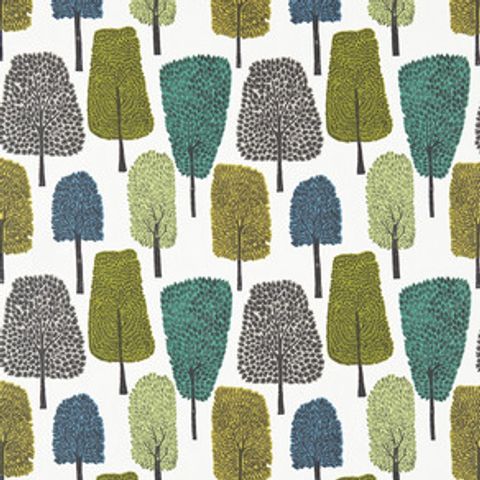 Cedar Slate / Apple / Ivy Voile Fabric