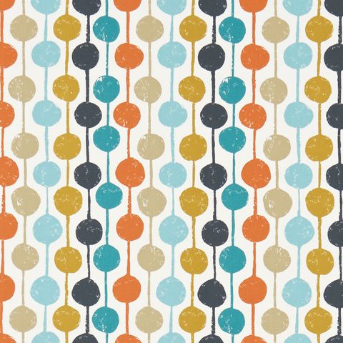 Taimi Sulphur / Tangerine / Kingfisher Voile Fabric