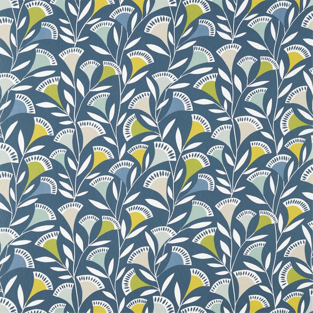 Scion Noukku Fabrics Noukku Mist / Kiwi / Midnight