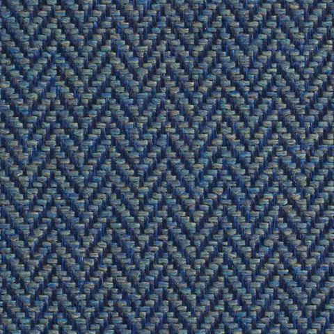 Classic Herringbone Azure Upholstery Fabric