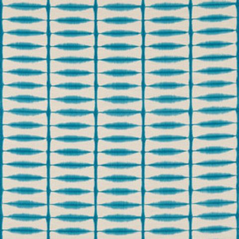 Shibori Teal / Linen Voile Fabric