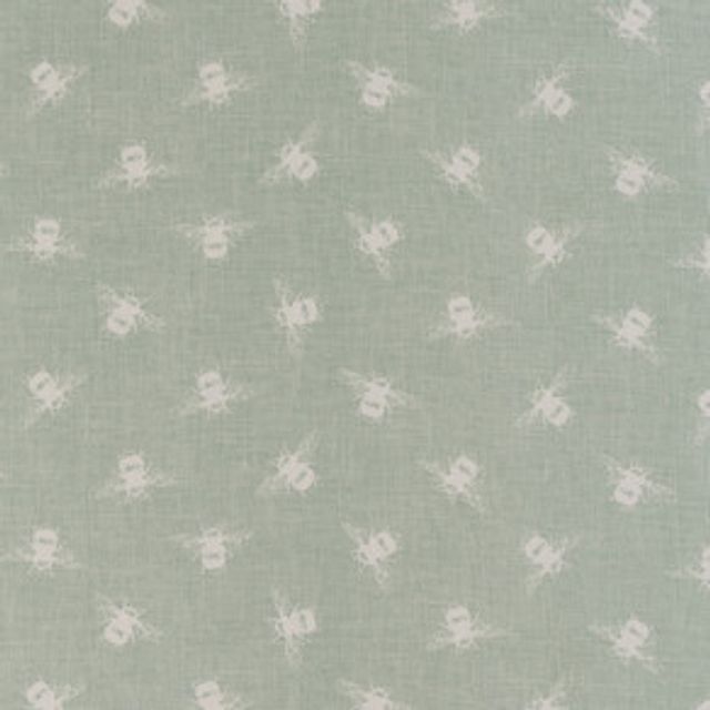 Fryetts Happy Days Bees DuckEgg Upholstery Fabric