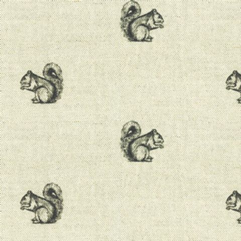 Cyril Squirrel Natural Voile Fabric