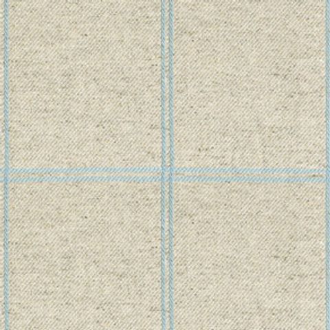 Galway Check Duck Egg Voile Fabric