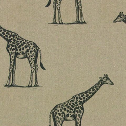 Giraffe Linen Voile Fabric