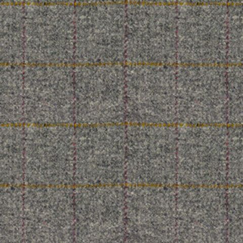 Huntsman Check Slate Grey Voile Fabric