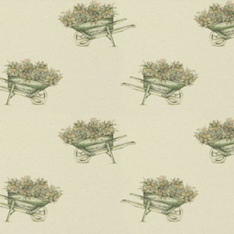 Wheelbarrow Natural Voile Fabric