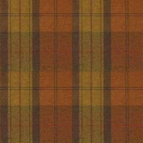 Wool Plaid Orange Marmalade Voile Fabric