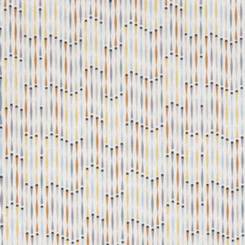 Cassandra Teal/Spice Upholstery Fabric