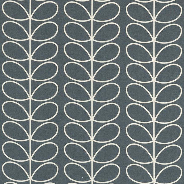 Linear Stem Cool Grey Voile Fabric