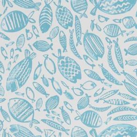 Trawler Aqua Upholstery Fabric