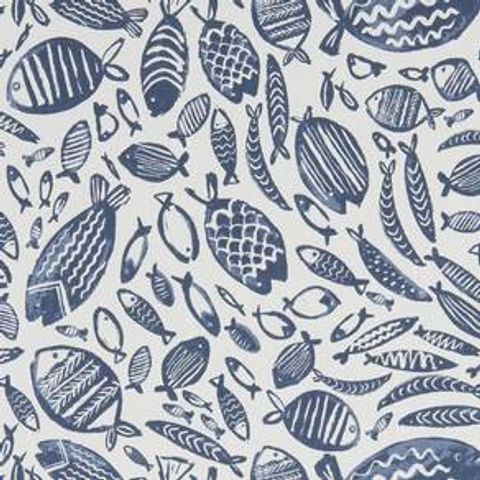 Trawler Navy Upholstery Fabric