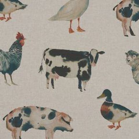 On The Farm Linen Upholstery Fabric