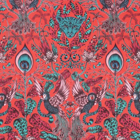 Amazon Red Upholstery Fabric