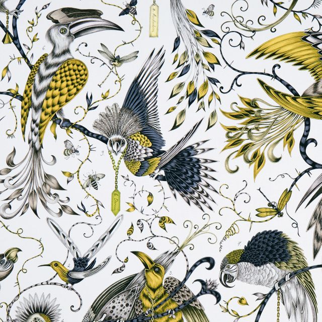 Clarke and Clarke Animalia Audubon Gold
