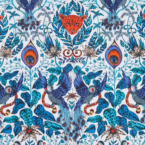 Amazon Blue Upholstery Fabric