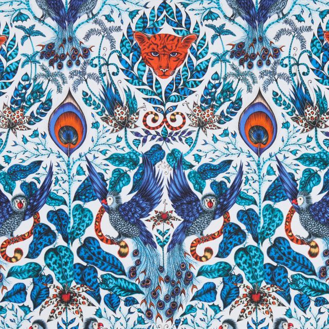 Clarke and Clarke Animalia Amazon Blue
