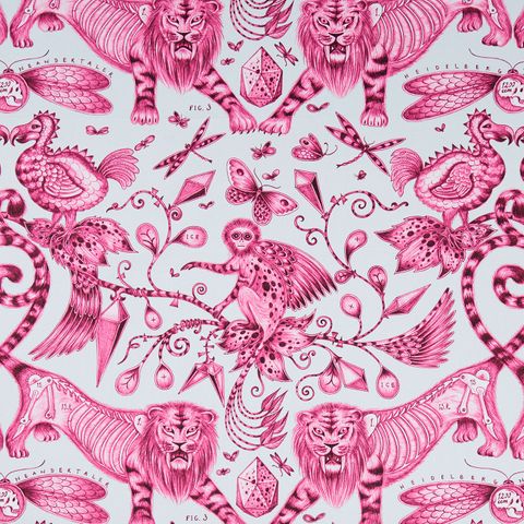 Extinct Magenta Upholstery Fabric