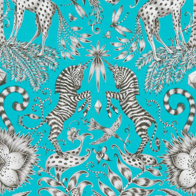Clarke and Clarke Animalia Kruger Teal