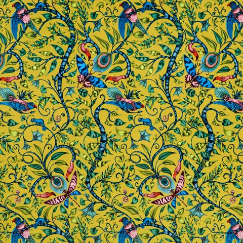 Rousseau Lime Velvet Upholstery Fabric