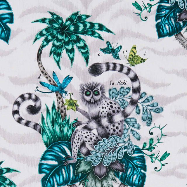 Clarke and Clarke Animalia Lemur Jungle