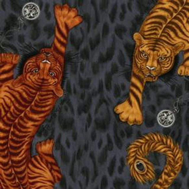 Tigris Flame Velvet Upholstery Fabric