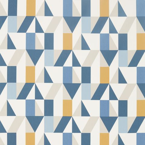 Nuevo Indigo/Slate/Satsuma Voile Fabric