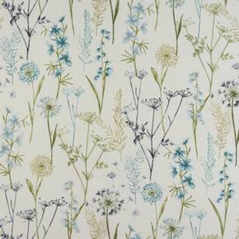 Wild Flower Teal Upholstery Fabric