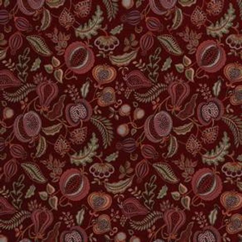 Summer Fruits Ruby Voile Fabric